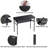 Aluminum Folding Camping Table - 3ft Tri-Fold, 3 Adjustable Heights (27.1in Max), 66lb Capacity with Storage Net-111153536