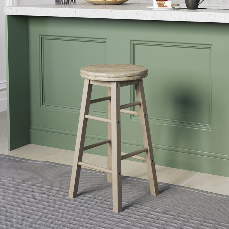 Swivel Solid Wood Counter Stool, Oak