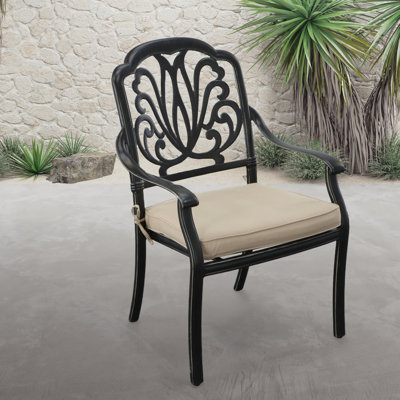Chaise de patio avec coussin Gawain