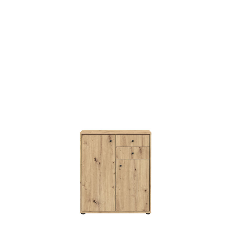 Amandla 2 Drawer 73.7Cm W Combi Chest, Artisan Oak