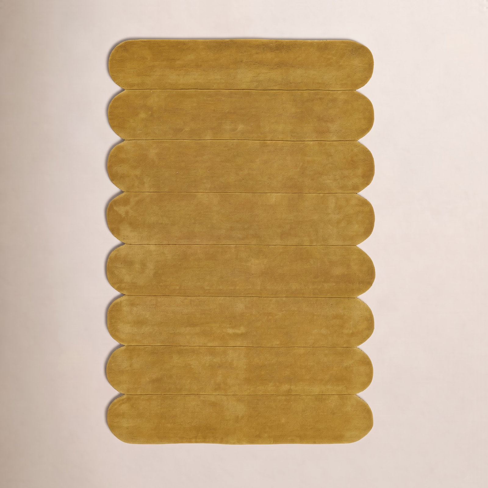 Dabria Orange Hand-Tufted Wool Rug, Rectangle 8' x 10'