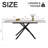59-Inch Modern Rectangle Expandable Dining Table Retractable Leaf Sintered Stone Top Black Carbon Steel X-Base 4-6 Person-1758492950