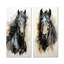 «Minimalist Black Horse Beauty I», ensemble de 2 décorations murales cheval en métal-889290254