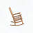Teak Color HIPS Outdoor Rocking Chair with Slatted Back-1090645583