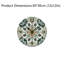 Soft Blue Poppy Round Wall Clock Decor, for Nursery Porch 12" x 12"