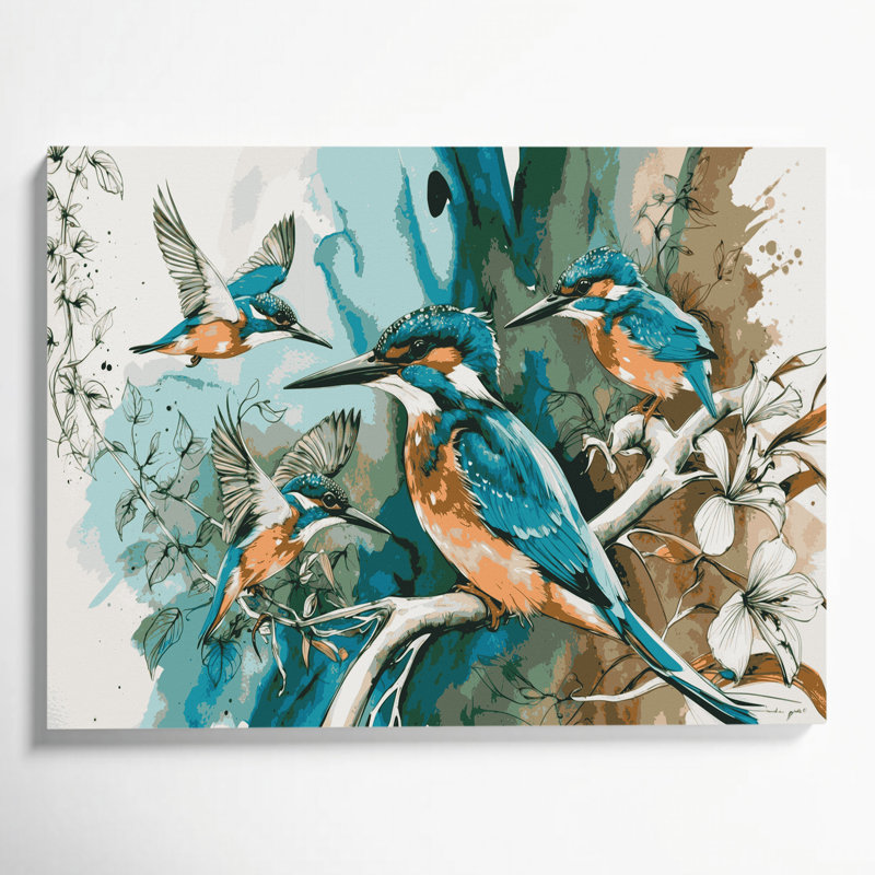 Art mural sur toile beige, H 16 po x l 20 po