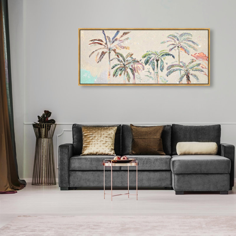 Oliver Gal Michaela Nessim - Inevitable Joy Noon Floral and Botanical - Diamond Dust Framed Canvas Art, Gold