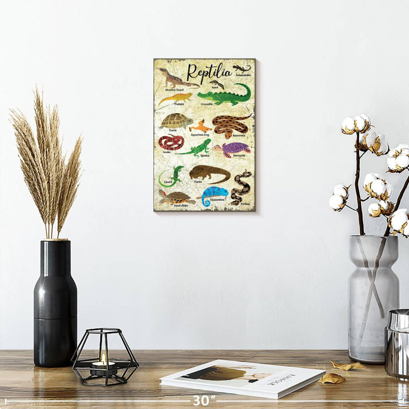Brampt Reptile Species Chart, 12" H x 8" W