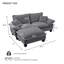 Canapé modulaire Cloud avec voilier et revêtement en chenille-129025487-129025488-129025491