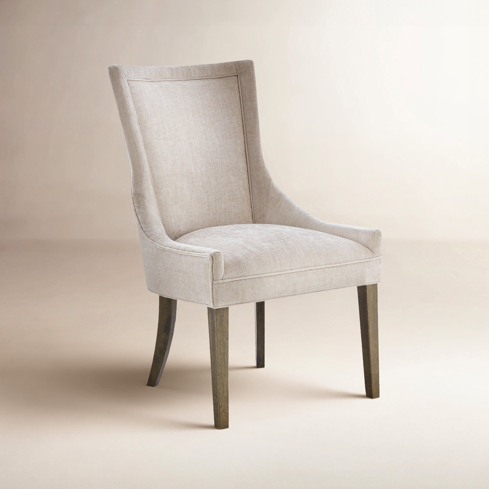 Ultra Velvet Dining Armchair, Cream