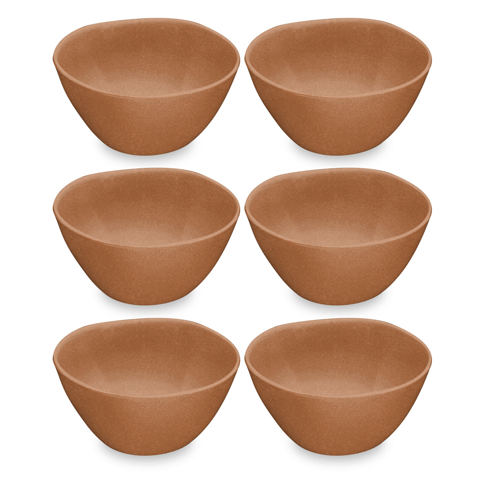 Laya Matte Melamine Rice Bowl, Brown