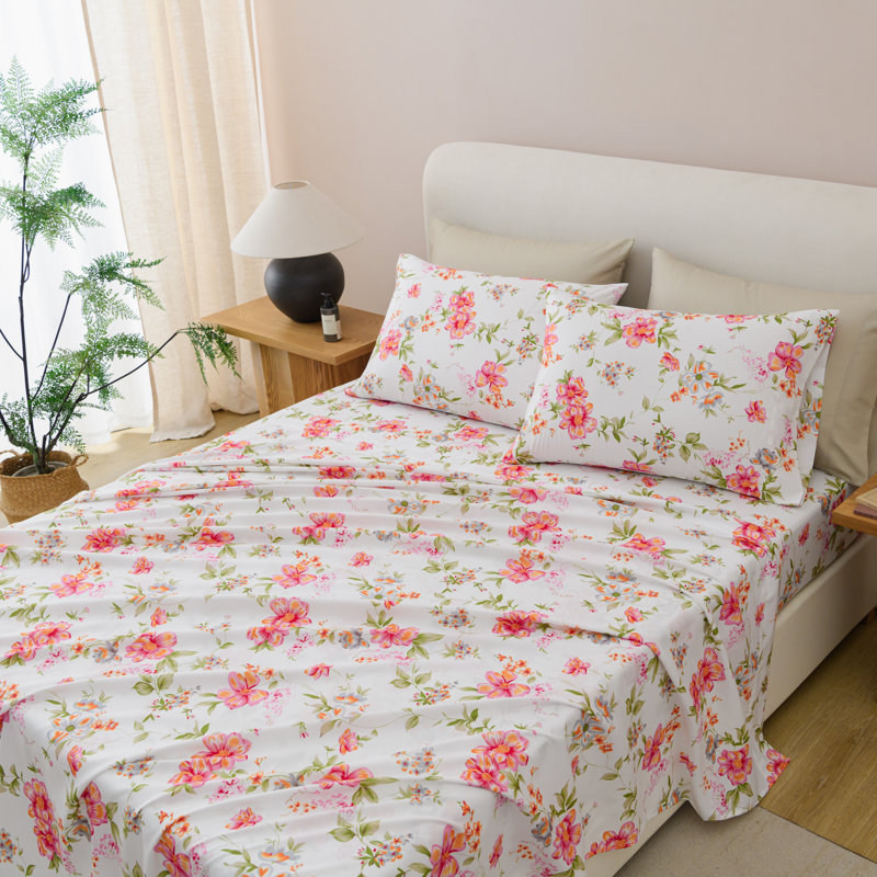 Ensemble de draps Hotel 5ème Ave Bellagio, Rose, vert, floral, Grand