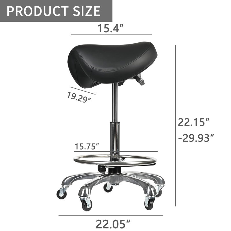 Adjustable Height Ergonomic Industrial Stool with Footrest
