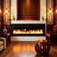 Adjustable flame Electric Fireplace-444426979