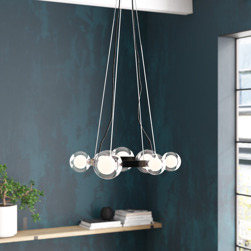 Aurora 7 - Light Dimmable Chandelier, Black