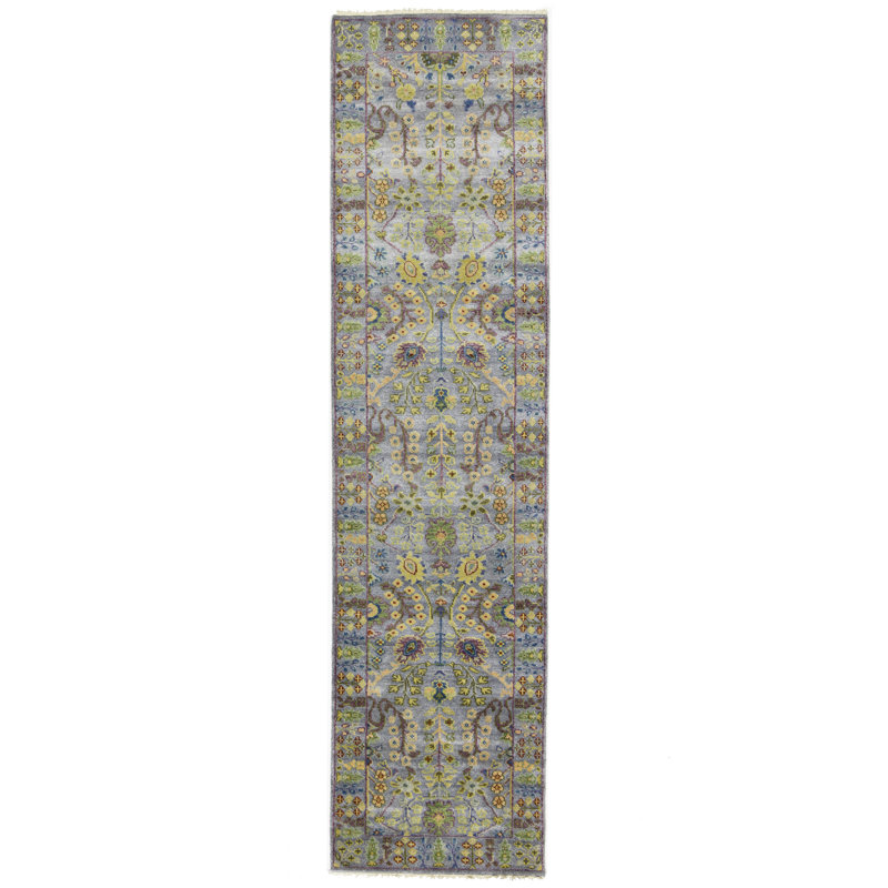 Tapis de couloir oriental Oushak Chobi, Rectangle 2 pi 6 po x 9 pi 10 po