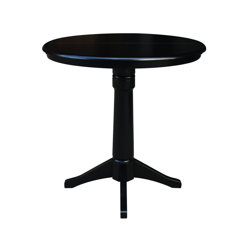 Chiani Counter Height Extendable Solid Wood Dining Set, Black, 3
