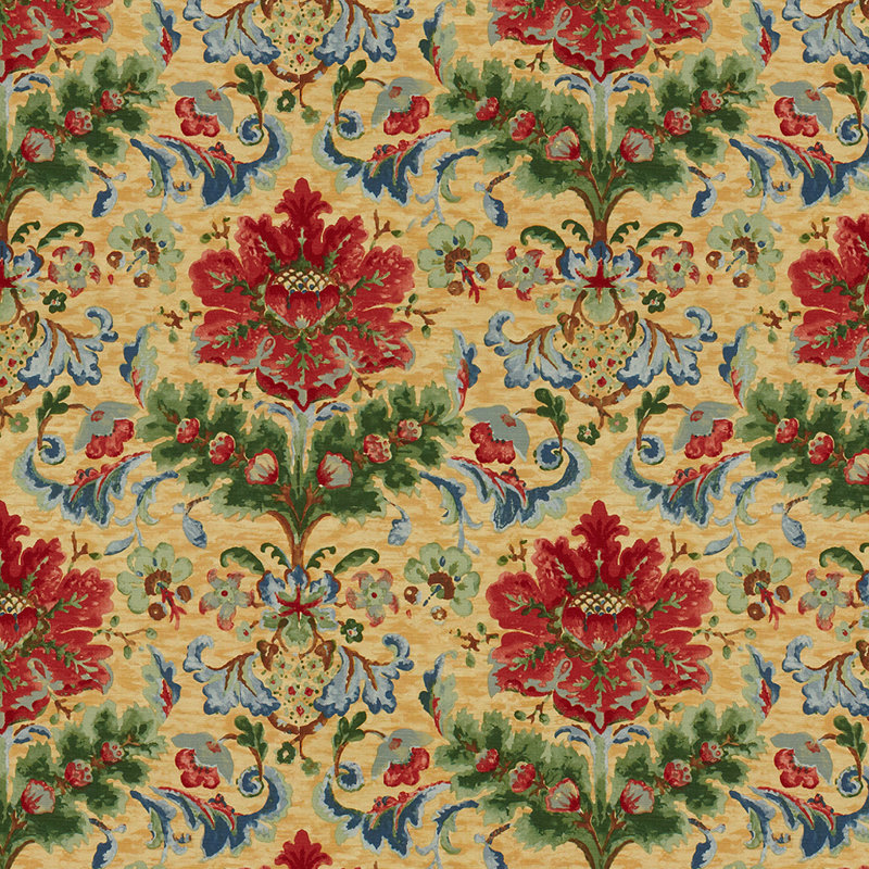 Windsor Performance Fabric, Red/Topaz