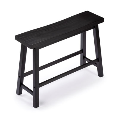 Banc de salle à manger sans dossier en bois d'acacia gris anthracite Pembrely Row