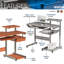 Bureau d'ordinateur complet, grain de bois