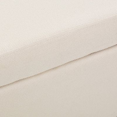 Storage Ottoman, Storage Bench with Safety Close Hinge, Linen Button-Tufted Ottoman for Living Room, Entryway, Hallway, Foot Rest