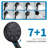 8 Inch Rain Shower System With 6 Modes Top Head & 8 Modes Handheld Shower - High Pressure Brass Valve-126492500