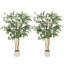 Banyan artificiel 5 pi, ensemble de 2 plantes artificielles pour la décoration intérieure