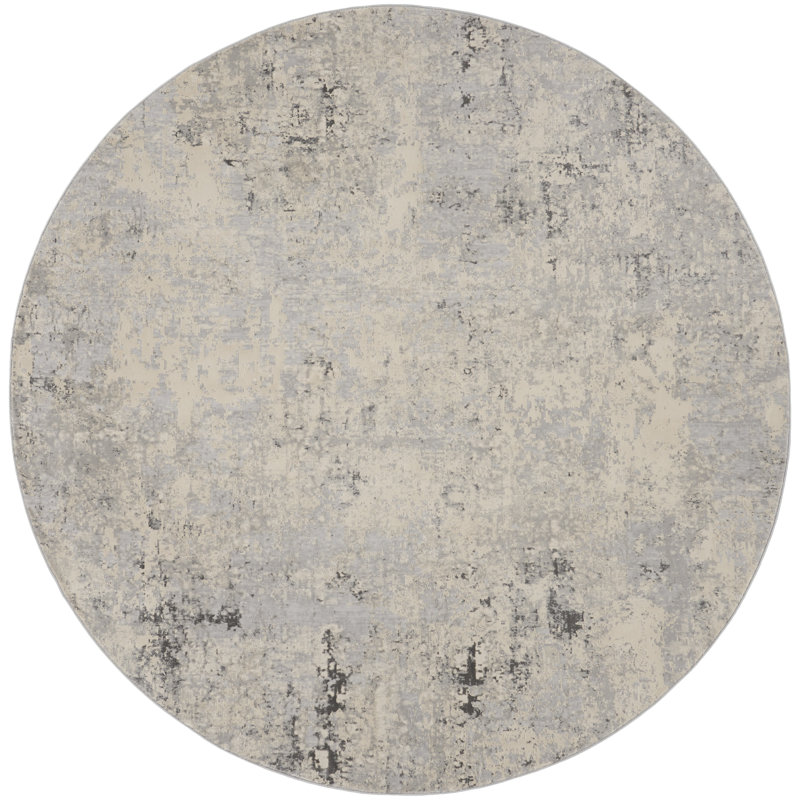 Pryce Abstract Indoor Rug, Round 5'3"
