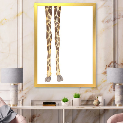 «Giraffe Legs on White», reproduction sur toile