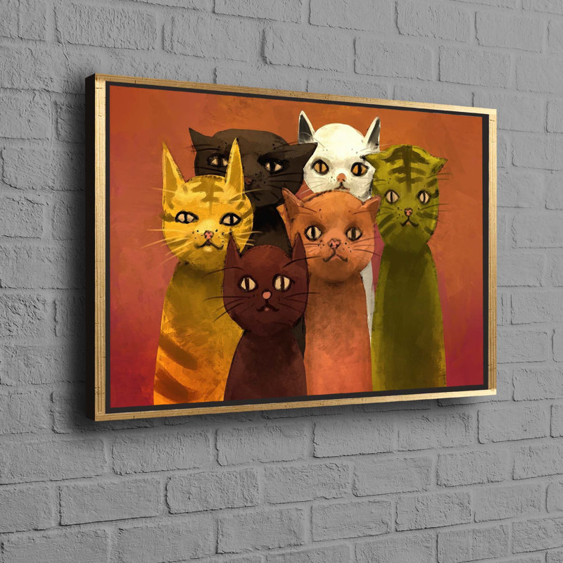 Print on Canvas, 25 cm H x 35 cm W, Gold, Floater Framed Print without Mat