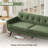 Delanie Cattaleya 78" Mid Century Modern Square Arms Linen Upholstered Sofa-1135603665