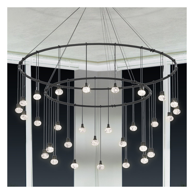 Luminaire suspendu grappe 30 lumières Suspender®