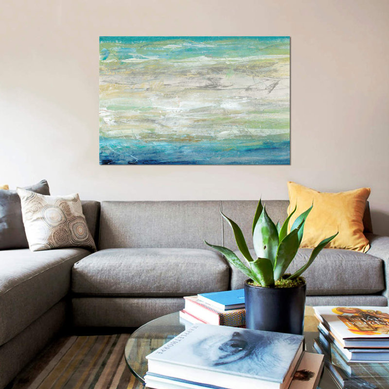 " Wave Length I " by Timothy O' Toole Oil, 18" H x 26" W x 1.5" D, Wrapped Canvas