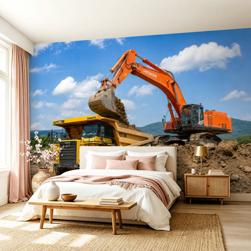 Peler et coller le papier peint adhésif du site de construction auto-adhésif et amovible, 99.6" L x 144" W