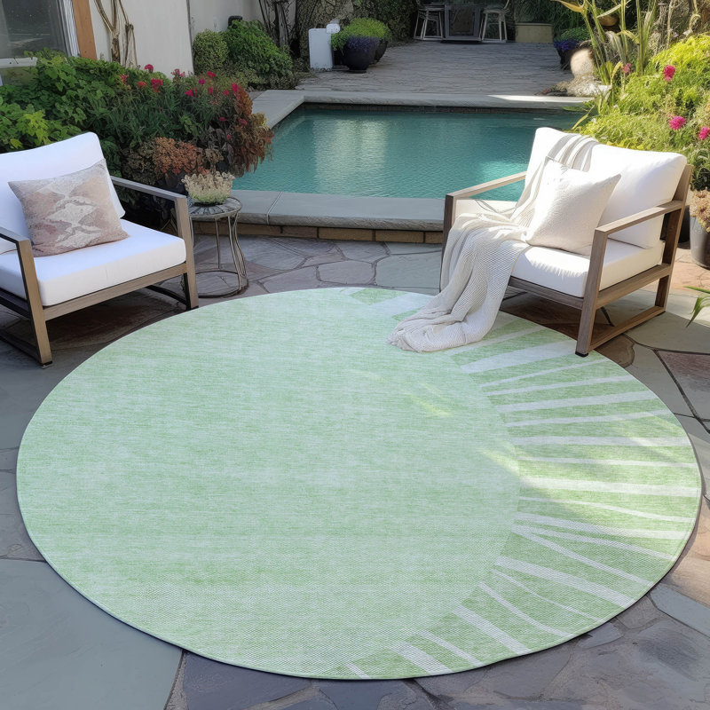 Tapis intérieur / extérieur Ayush, Rond 8 pi