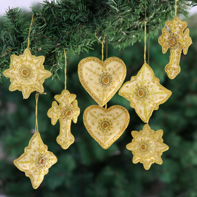 Ensemble de 8 pièces d’ornement en forme de fêtes à perles de gloire