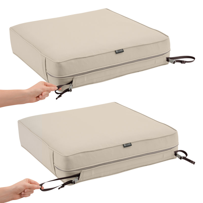 Pina Outdoor 5'' Cushion Cover, 5" H x 21" W x 25" D, Antique Beige