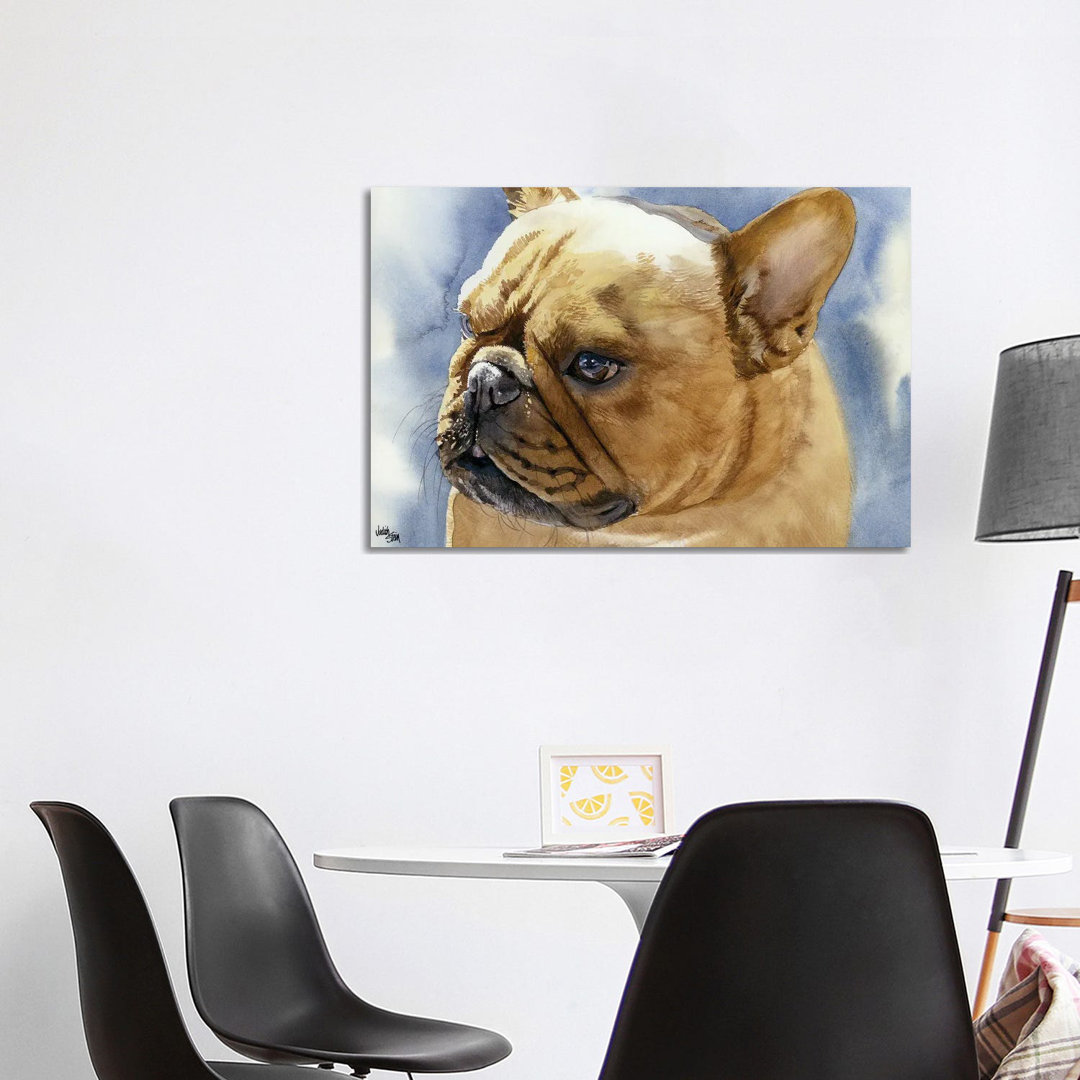 Fawn Frenchie - French Bulldog by Judith Stein - Wrapped Canvas Painting