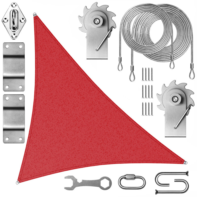 Toile d'ombrage imperméable Colourtree Triangle, Rouge, 16 pi x 16 pi