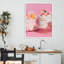 Giclée encadrée de gâteaux de macaron rose pastel, design par Lish Creative-398791928-398791876