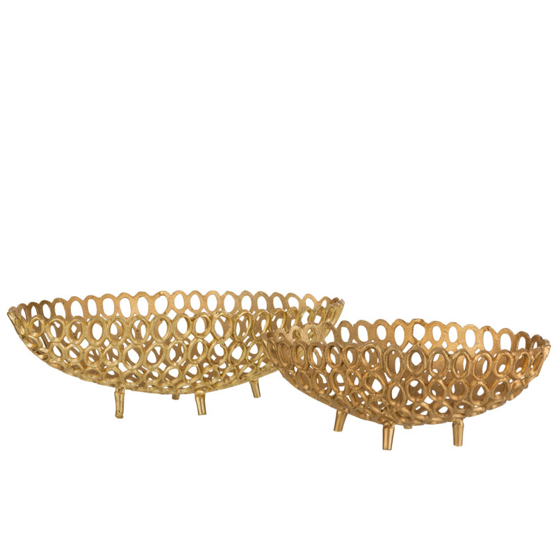 Hargrave Aluminum Decorative Bowl 1, 20cm H x 65cm W x 39cm D