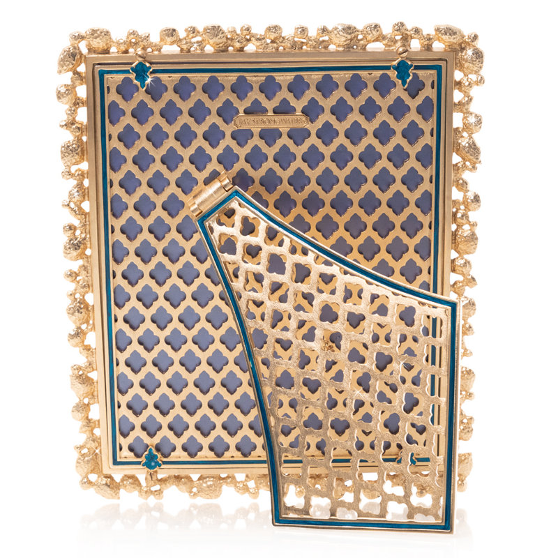 Bejeweled Collection Metal Picture Frame, Teal, 8" x 10"