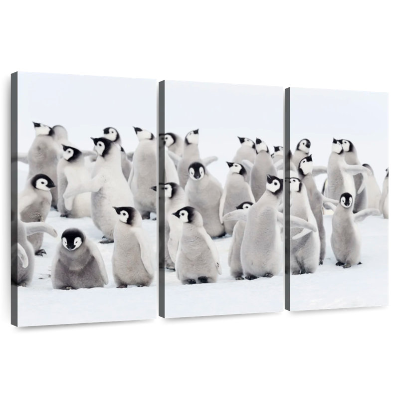 Brampt Baby Emperor Penguins, 36" H x 57" W