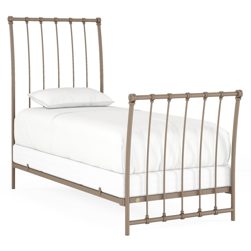 142 Altro Bed | Complete Sleigh, Twin, Bronze