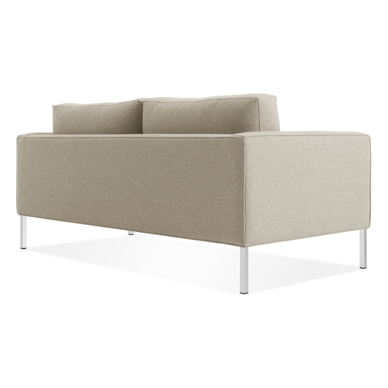 Paramount Sofa, Sanford Ceramic Crossweave, Stainless Steel, 32" H x 95" W x 34" D