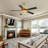 52 Inch Ceiling Fan With Light, Ceiling Fan With 5 Blades, Hammered Glass Shade, Remote Control, Reversible Motor For Living Room Bedroom Dining Room-723923216-723923223