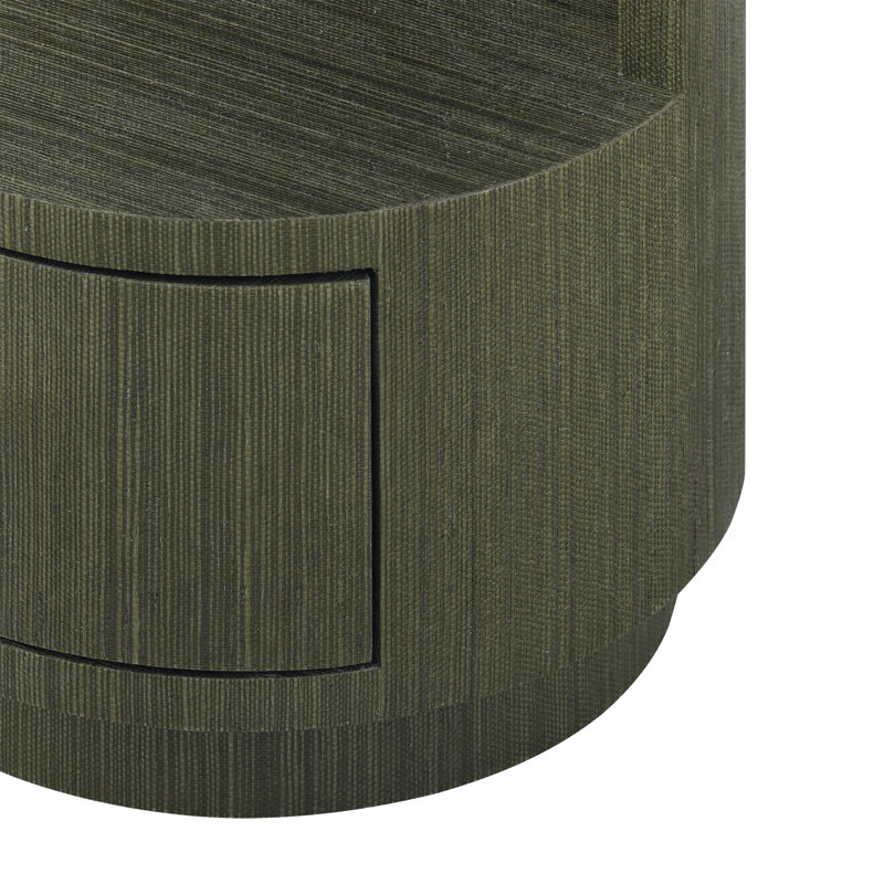 Aaron 2-Drawer End Table, Deep Olive