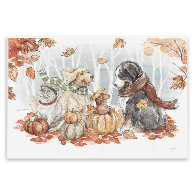 «Autumn Fun Dogs» par Mary Urban, H 13 po x l 19 po