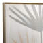 Toile sarcelle, palmier, feuille métallique, couche, salon, art mural encadré avec détails en feuille d'or, ensemble de 3
