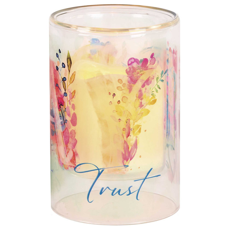 Bougeoir Wait Pray Trust 6In